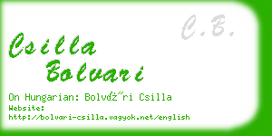 csilla bolvari business card